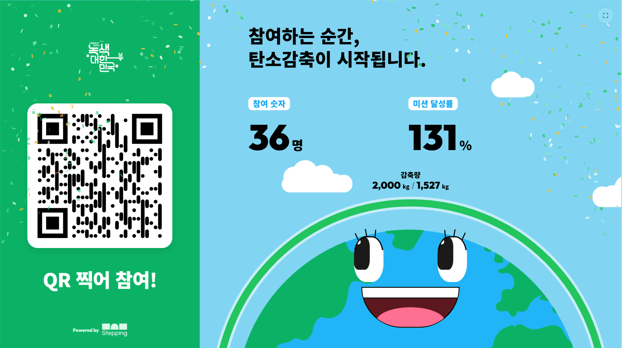현장 전광판 참여 현황 화면 1